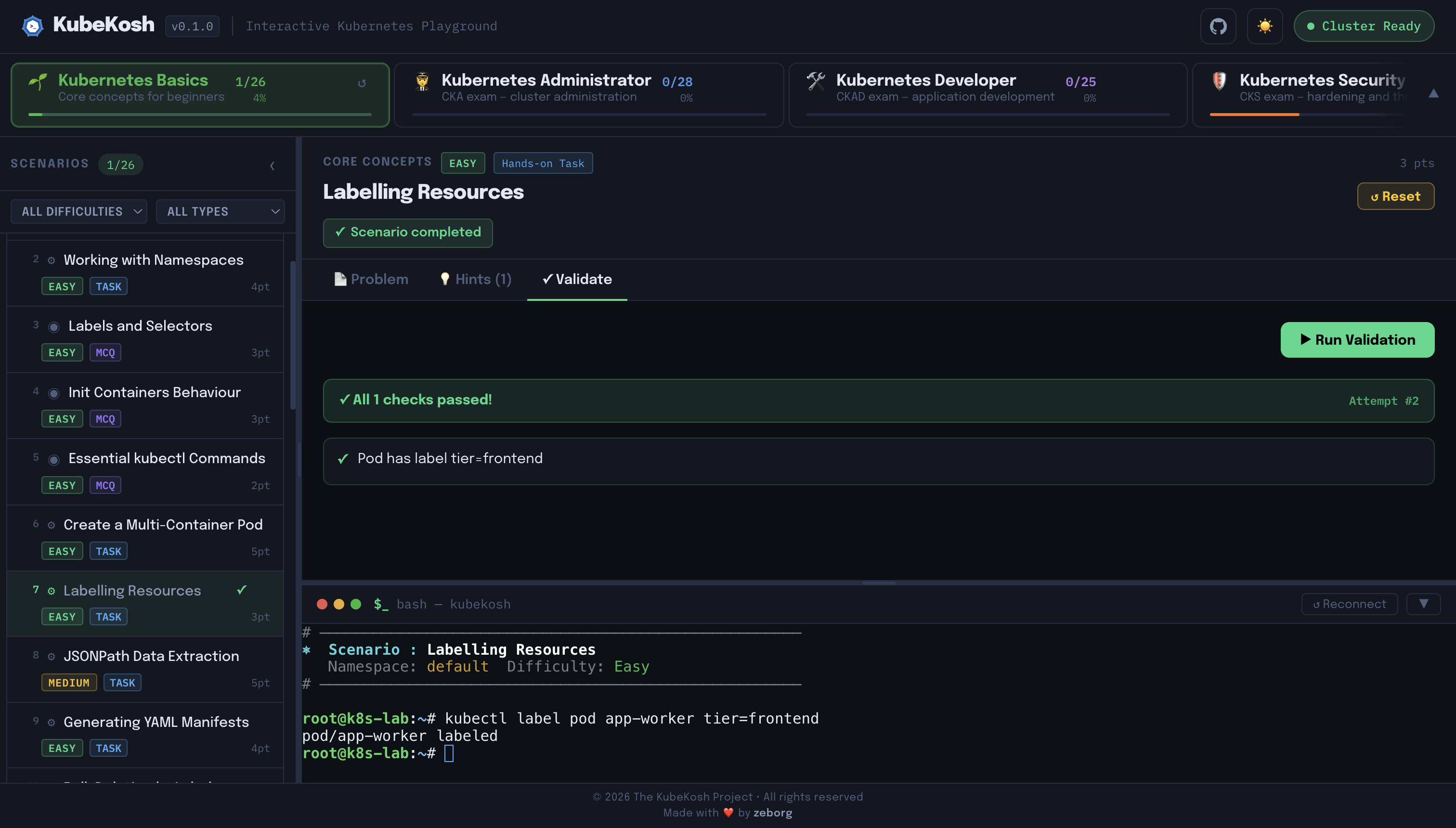 Automated validation — all checks passed